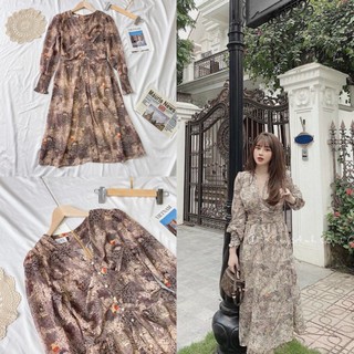 Bán sỉ váy voan dài tay sll