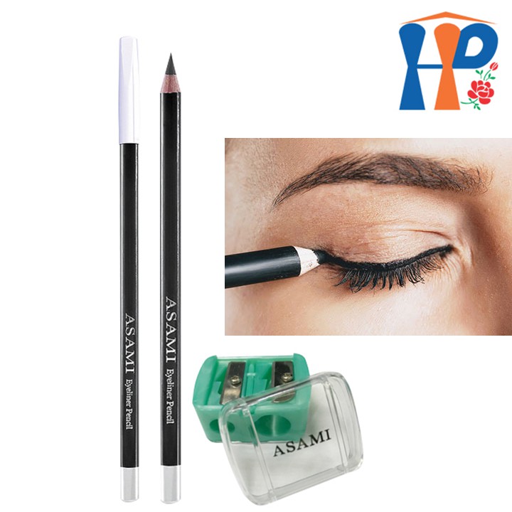 Combo Chì vẽ mí mắt (2 Chì mí BK01 tông đen + Chuốt chì Asami) - Eyeliner Pencil & Shapeners | BigBuy360 - bigbuy360.vn