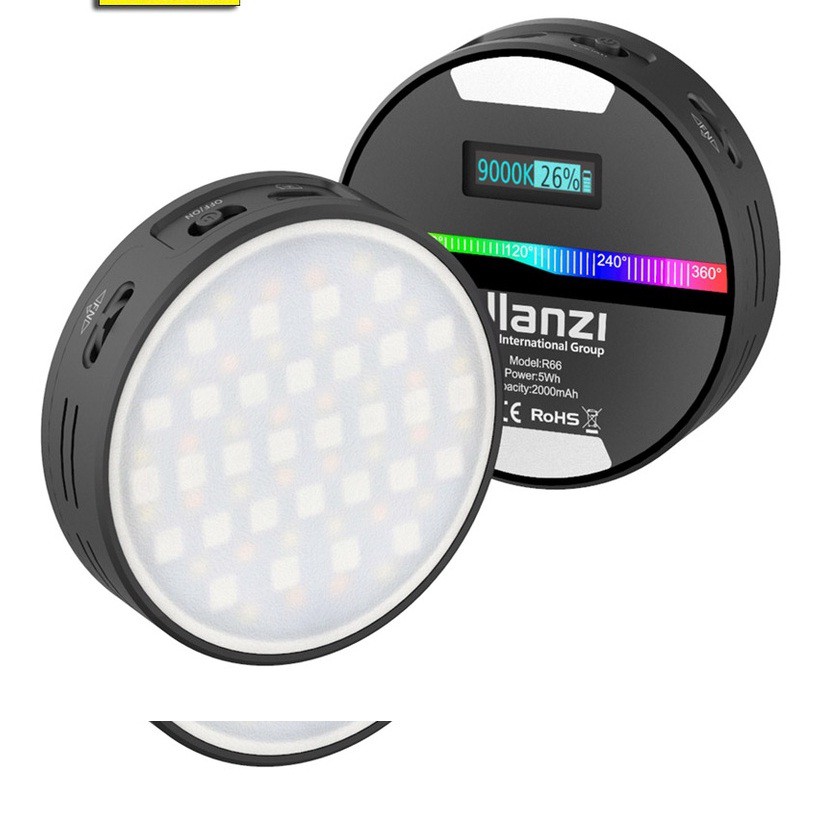 Đèn Led Ulanzi R66 RGB Trợ Sáng chuyên Chụp Ảnh, Quay Phim Cho Máy Ảnh, Điện Thoại, Gopro 2500K-9000K cao cấp