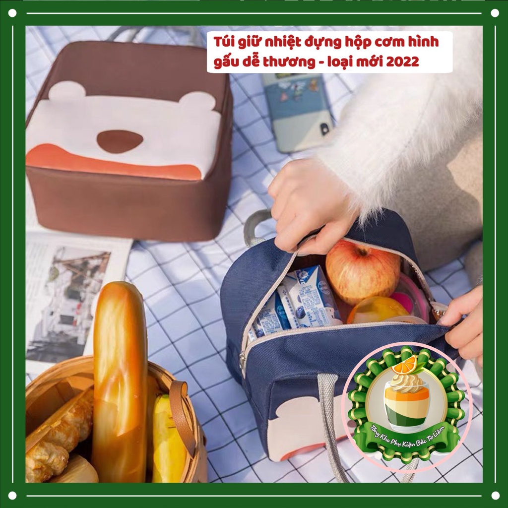 Túi giữ nhiệt đựng cơm văn phòng đi làm đi chơi du lịch tiện lợi nhỏ nhắn