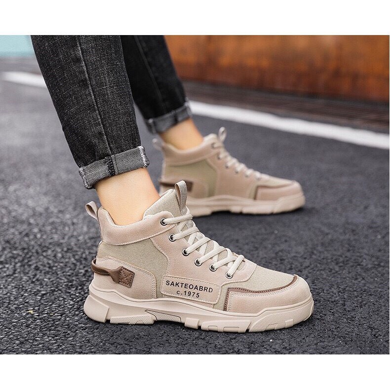 Giày nam cổ cao - Giày boots nam cao cấp SAKTEOABRD phong cách bụi bặm phố | BigBuy360 - bigbuy360.vn