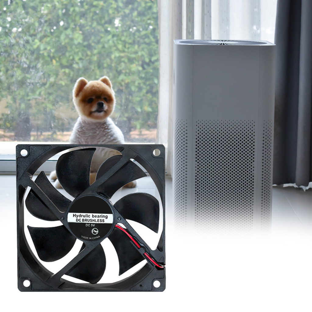 Redbuild 12025 Cooling Fan Efficient Big Air Flow Plastic Sleeve Bearing DC Brushless Radiator Fan for Air Purifier