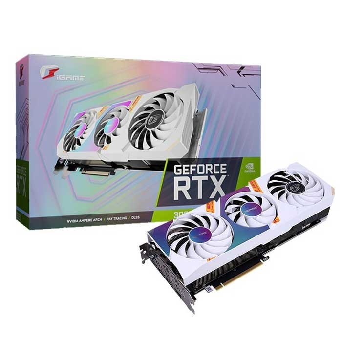 Card màn hình Colorful RTX 3060Ti 8G GDDR6 iGame Ultra White OC-V V2 LHR