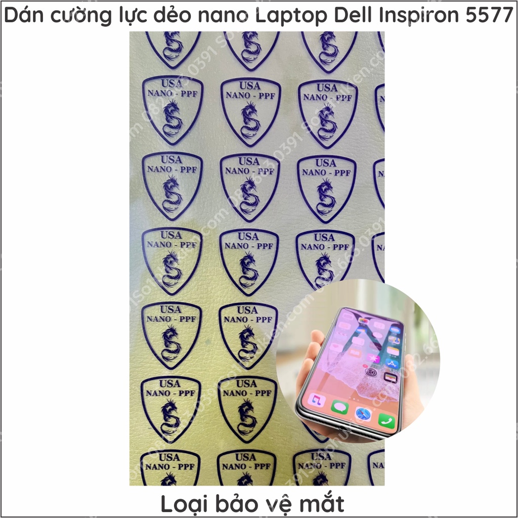 Dán cường lực Laptop Dell Inspiron 5577 dẻo nano, chuẩn cường lực 9H+