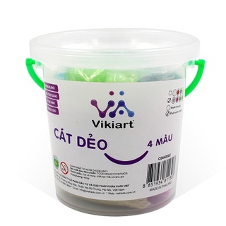 Cát động lực, cát dẻo Nhập Khẩu Thái Lan Vikiart 4 màu cát kèm khuôn tạo hình