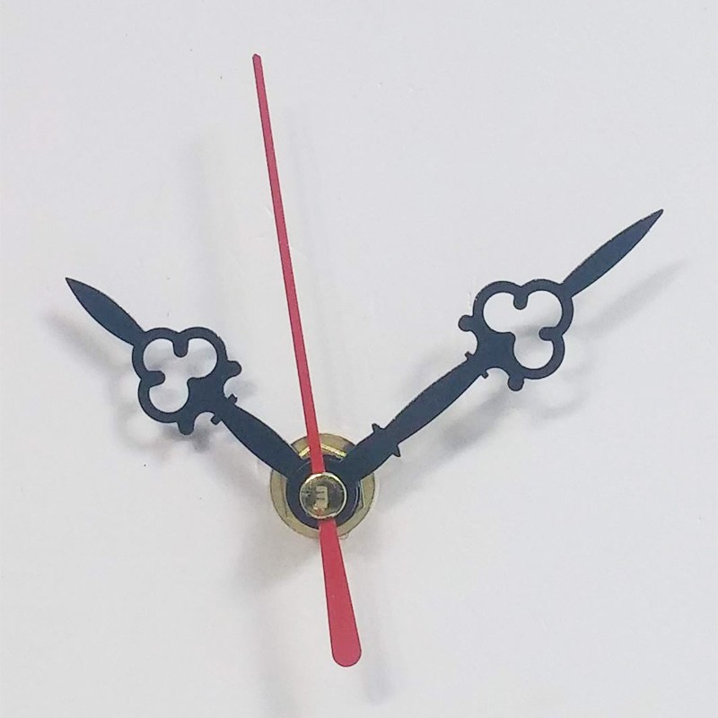 Bộ kim đen 6cm và Máy đồng hồ treo tường Taiwan loại tốt - Kim trôi trục 5mm