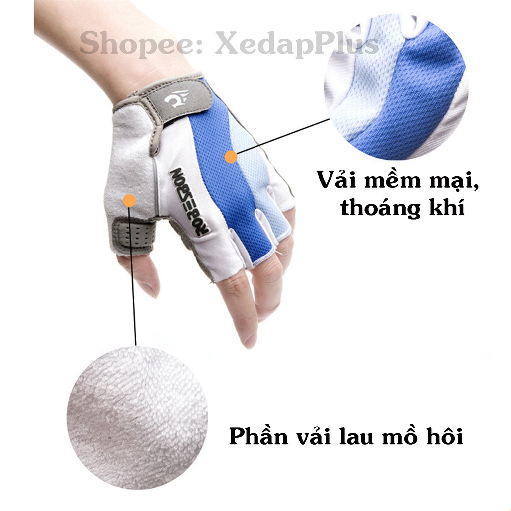 Găng tay lái xe đạp thể thao Robesbon cao cấp - Chống nắng, chống trượt hiệu quả