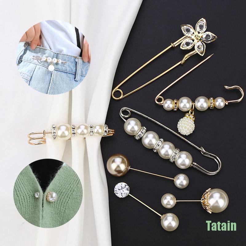 Ghim cài áo đính ngọc trai nhân tạo thời trang