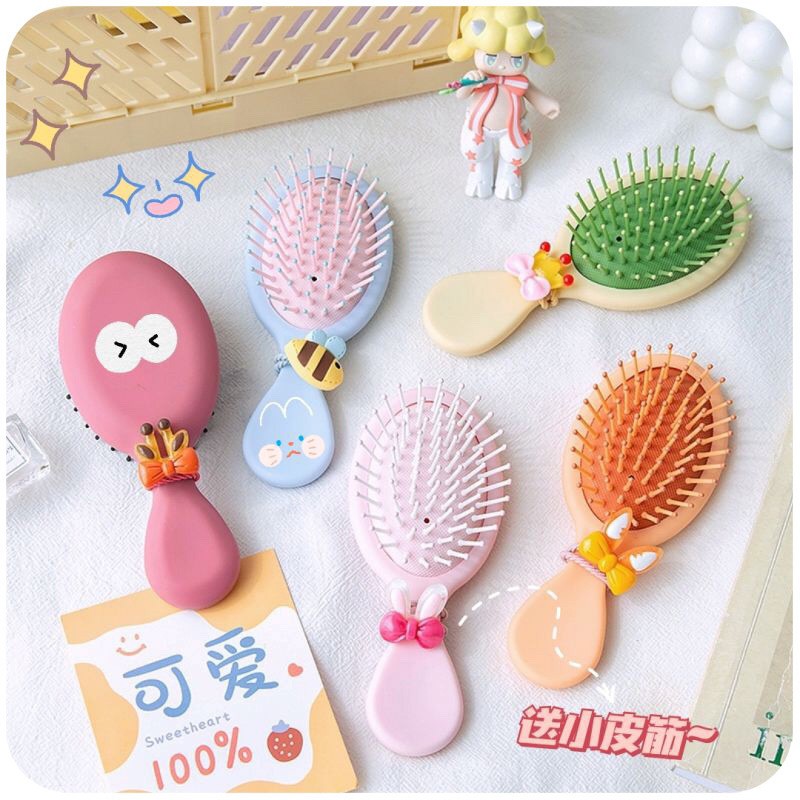 Lược mini cute siêu tiện dụng có thể bỏ túi tiết kiệm diện tích, , Lược chải xoăn