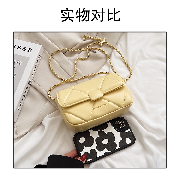 Túi Đeo JASMIN NOIR Chéo Nắp Lật Họa Tiết Kẻ Ô Phối Dây Xích Cho Nữ
