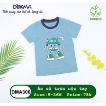 (6-36M) Áo cộc tay cổ tròn vải sợi tre (bamboo) - DOKMA