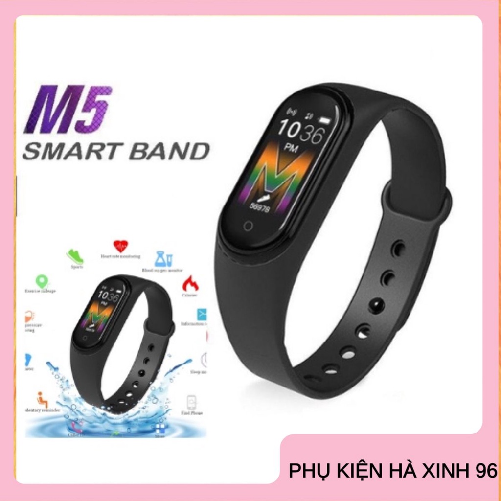 Đồng hồ thông minh thể thao M5, đo calo, đo nhịp tim, đo quãng đường tập luyện thể thao. Bảo hành chính hãng.