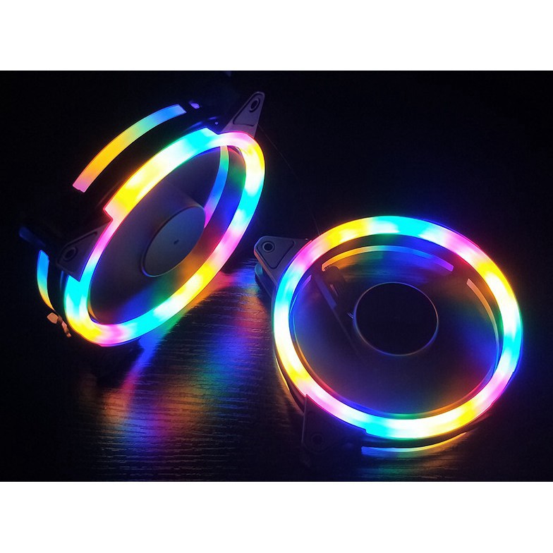 [Thanh lý bỏ mẫu] Quạt tản nhiệt, Fan case RGB, Led sáng viền, cắm trực tiếp không cần Hub Coolmoon