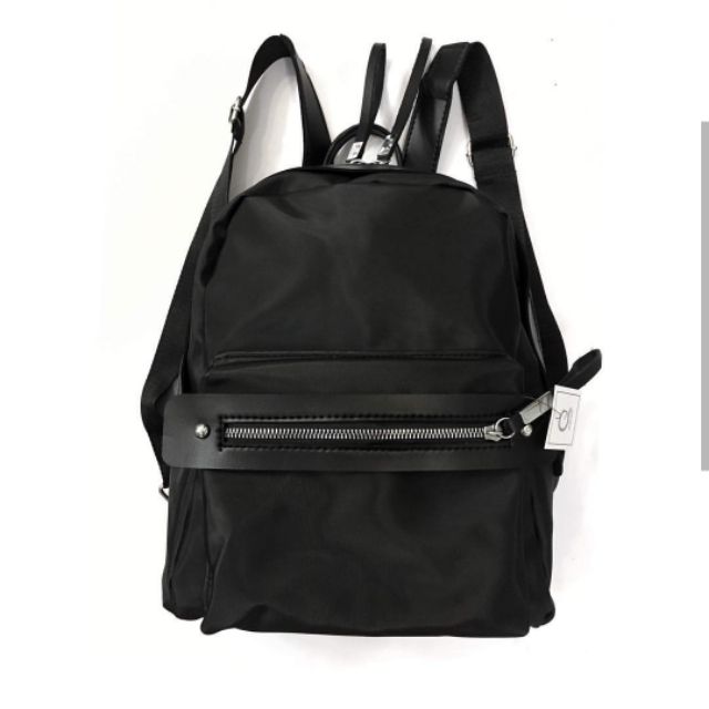 Balo vải PU viền da