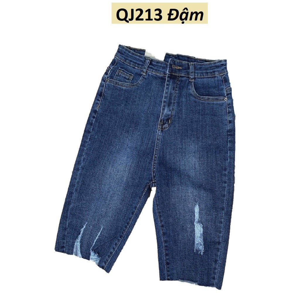 Quần ngố jeans co giãn lưng cao QJ213