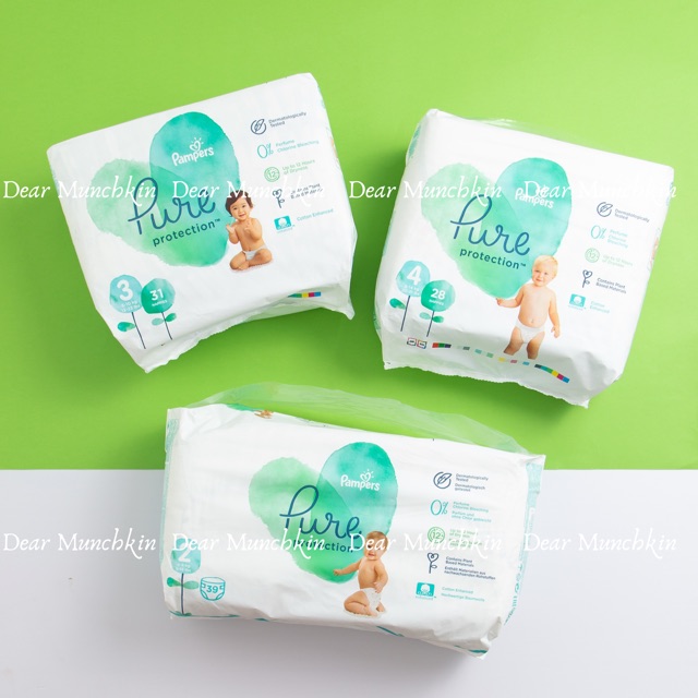 Tã Dán Pampers Pure Protection UK SIZE 2/3/4/5 ( 66M)