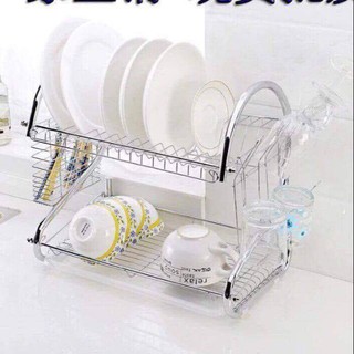Kệ Úp Bát Inox 2 Tầng