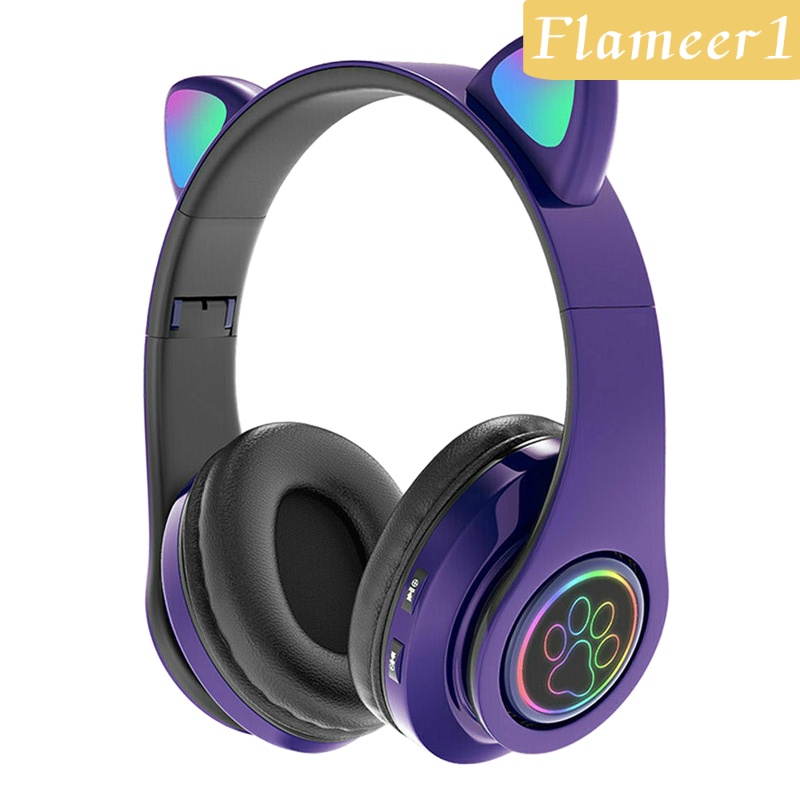 Tai Nghe Bluetooth 5.0 Không Dây Thiết Kế Hình Tai Mèo Dễ Thương