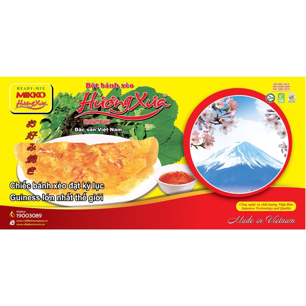 500g Bột bánh xèo Mikko Hương Xưa, có thể dùng làm bánh khọt, bột trộn sẵn