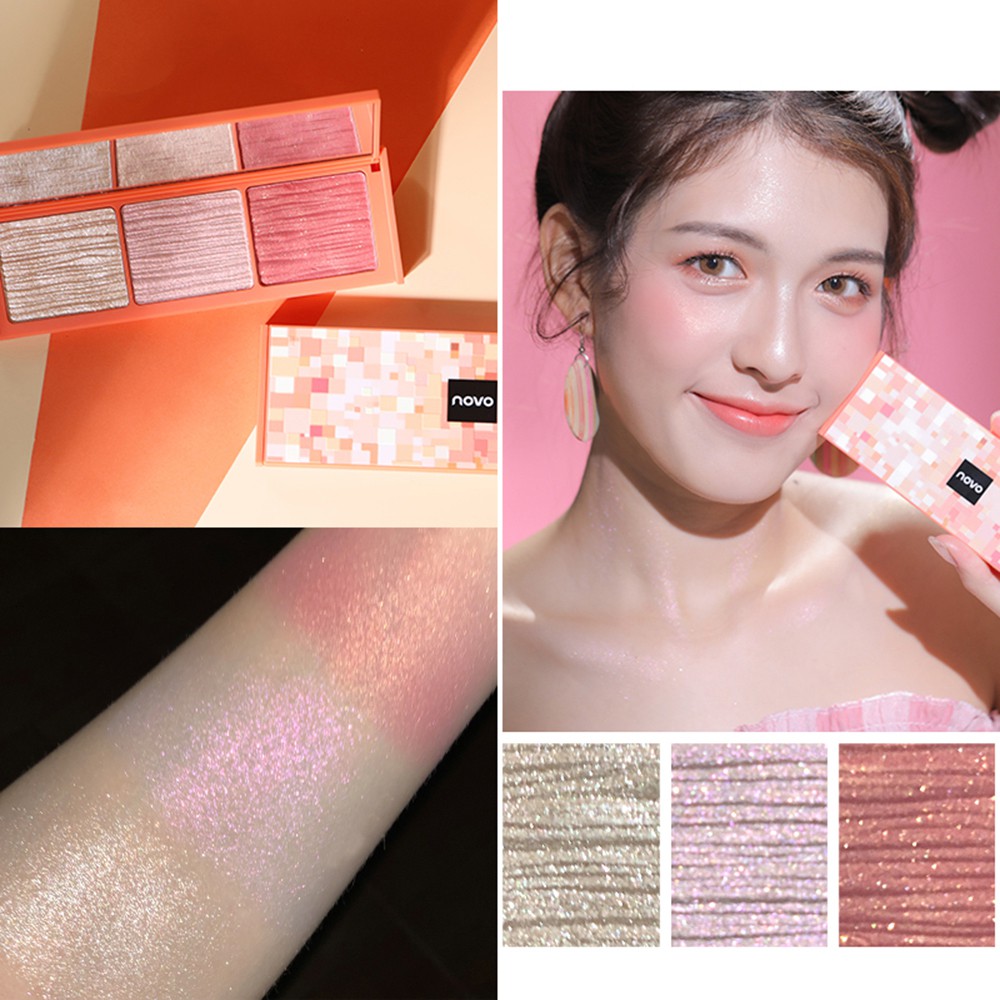 ☀☀☀ (Hàng Mới Về) Bảng Phấn Má Hồng Bắt Sáng 3 Màu Ngọc Trai Mềm Mịn ☝☝☝ | BigBuy360 - bigbuy360.vn