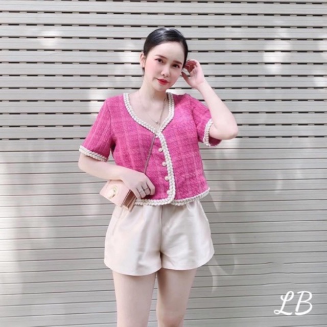 Áo dạ hồng khuy ngọc ( ib hoặc note chọn size )