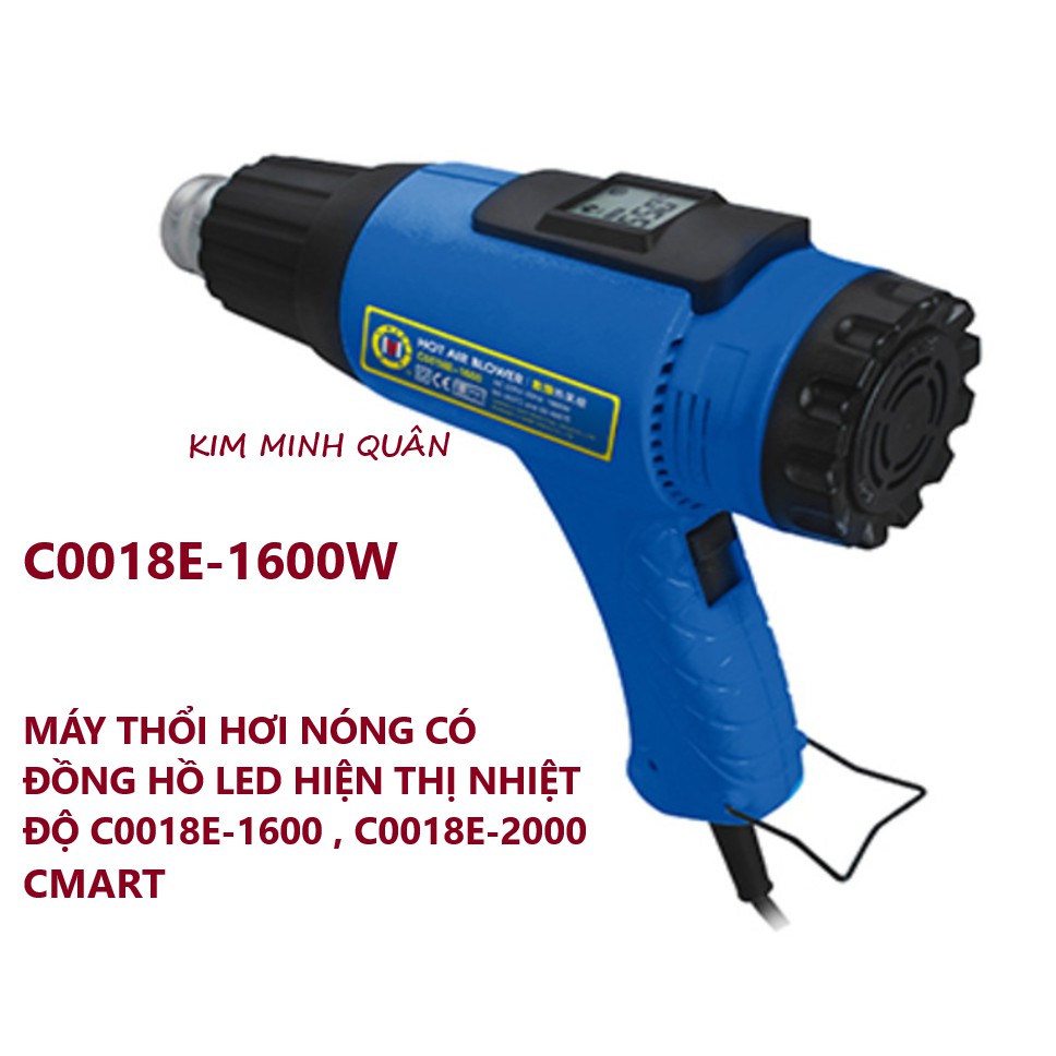 Máy Thổi Hơi Nhập Khẩu Có Đồng Hồ Led Hiện Thị Nhiệt Độ 1600W  C0018E-1600 CMART