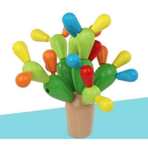 Bộ Lắp Ghép Cây Xương Rồng Bằng Gỗ 28 Chi Tiết Loại Xịn