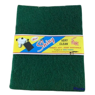 Miếng Cước Rửa Chén Xanh Nhám Lớn (14x18cm)