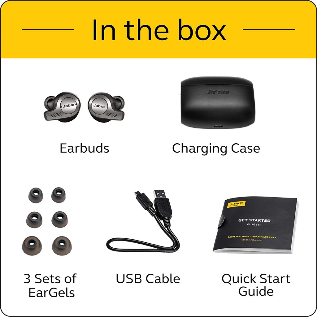 Tai nghe Bluetooth Jabra Elite 65t - Mới nguyên seal - BH 12 Tháng
