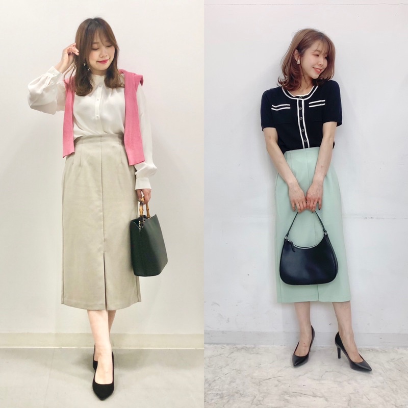 Chân váy bút chì xẻ trước duyên dáng, thanh lịch của GU - Nhật