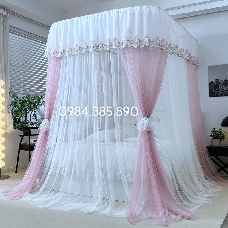 Màn/ mùng khung không khoan tường 2 cột