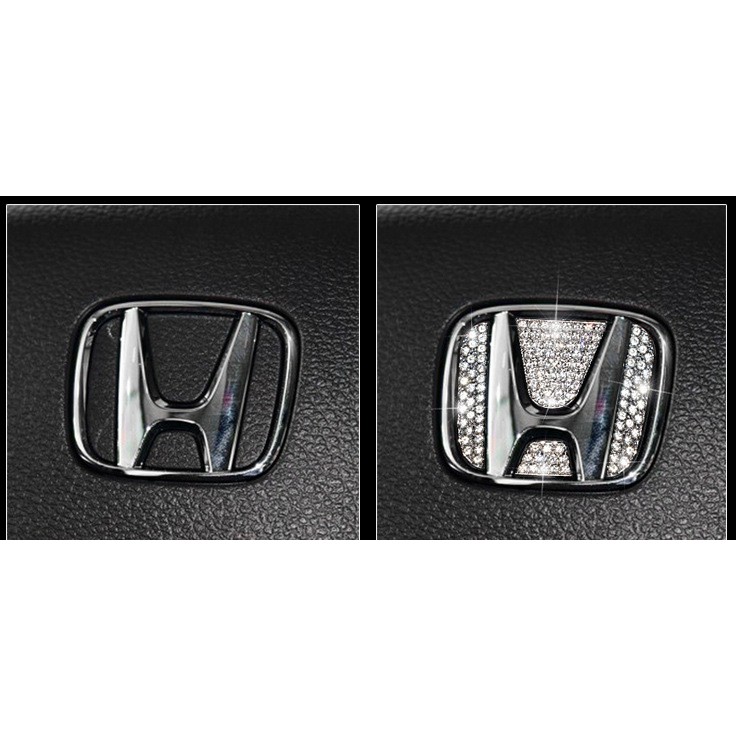Trang trí vô lăng Honda XRV, Accord, CRV, Odyssey logo nạm kim cương