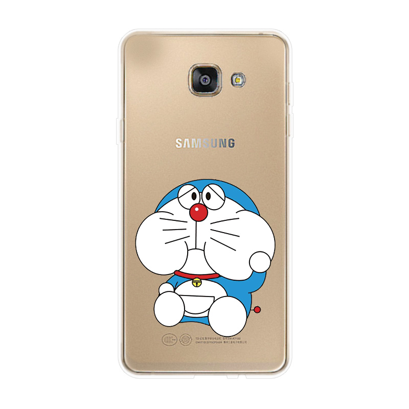 Ốp lưng TPU mềm Samsung Galaxy A3 A5 A7 2016 2017 Doraemon Two hoa văn