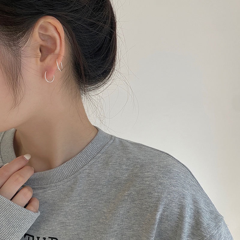 Khuyên tai WE FLOWER dạng kẹp mạ bạc s925 họa tiết hoa mini chống dị ứng cho nữ