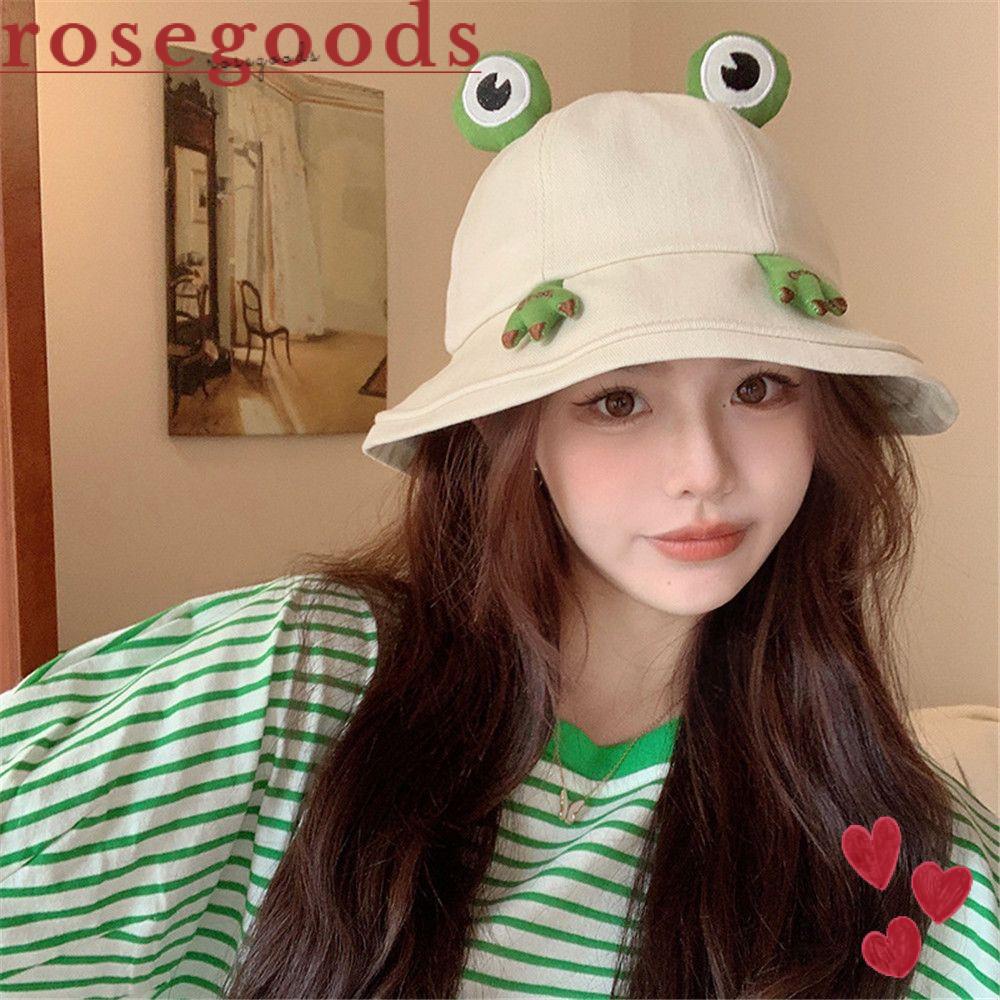 ☆Hoa Hồng☆ Mũ Xô Chống Nắng/Tia UV Hình Chú Ếch Dễ Thương Nhiều Màu Tùy Chọn Thời Trang Xuân Hè Cho Nam Và Nữ