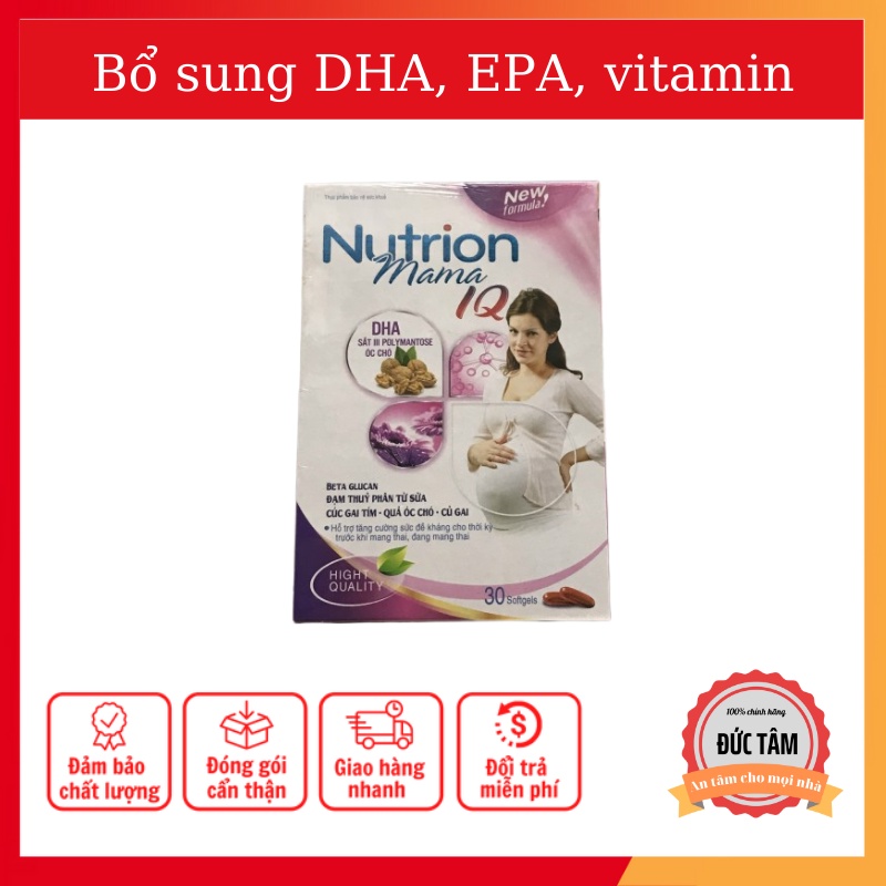 Viên Uống NUTRION MAMA IQ Cho Bà Bầu Hộp 30 viên