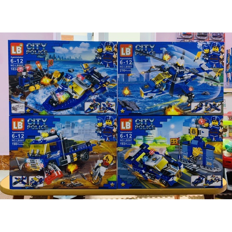 [GIÁ ƯU ĐÃI] LEGO Xếp Hình Cảnh Sát City Police 4IN1 LB587