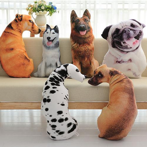 Thú bông hình thú cưng chó 3D cỡ 50cm dùng trang trí dễ thương bigsize