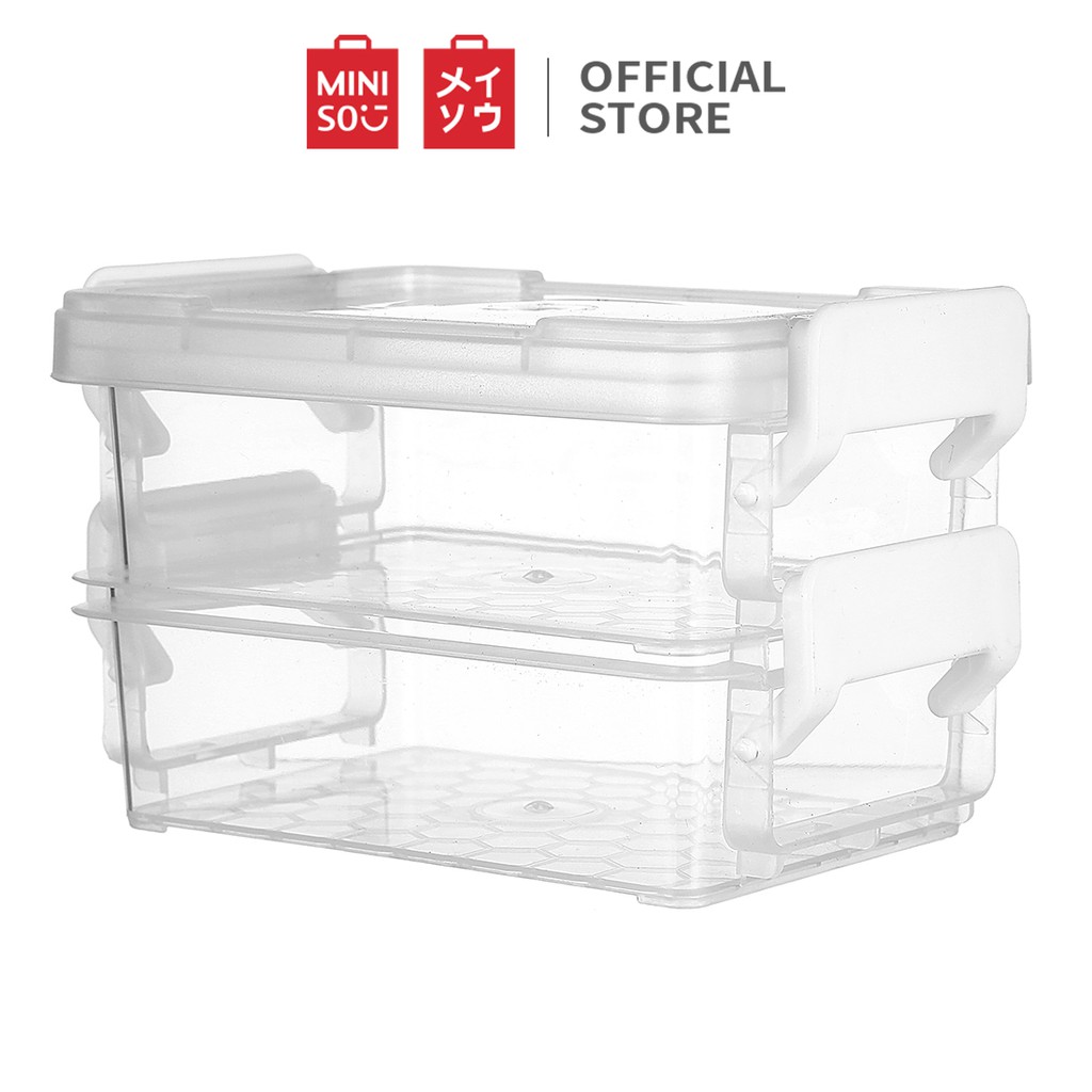 Hộp lưu trữ hai lớp Miniso (Ngắn)