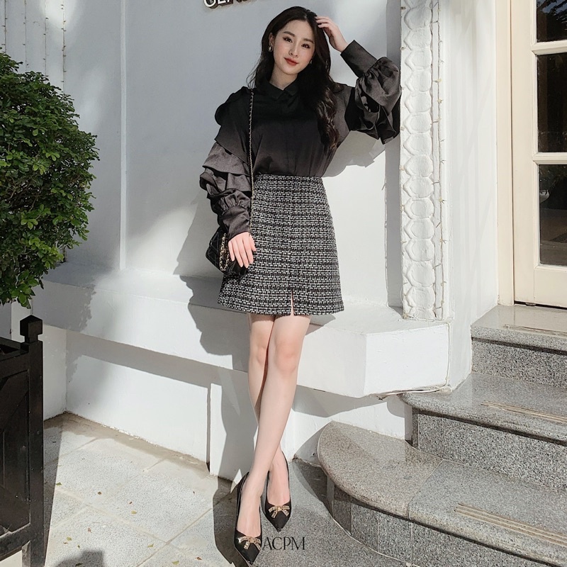 Iris Blouse / Áo sơ mi ráp bèo tầng