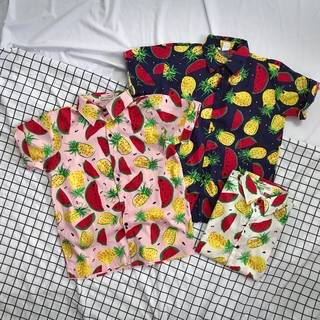 [Yeah1Shop]- Áo sơ mi trái cây hấu thơm 01 ( có size to ) - SMTC