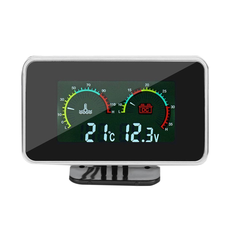 Đồng hồ đo nhiệt độ nước 2 trong 1 màn hình LCD M10 cho xe hơi