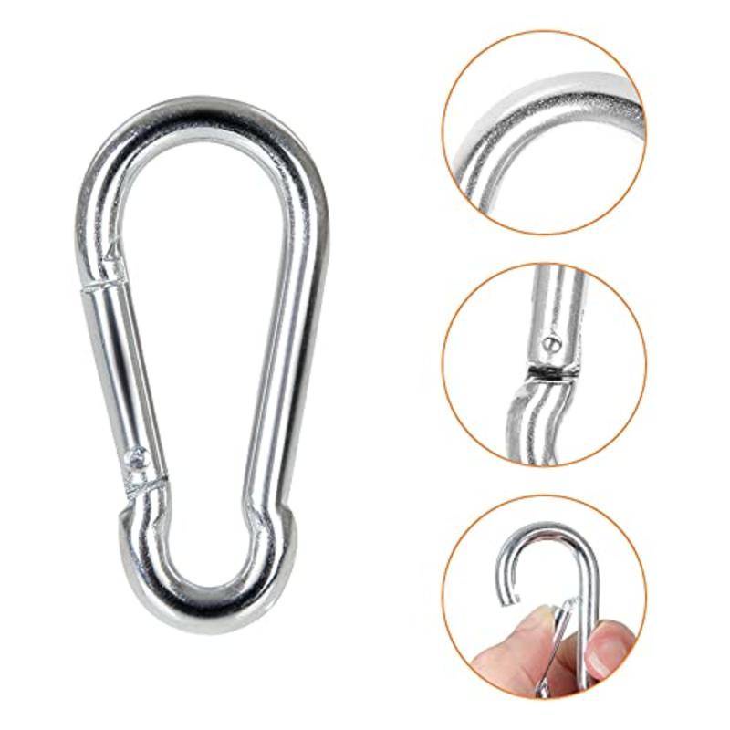 Set 6 Móc Lò Xo Mạ Kẽm M6 Gắn Võng Cắm Trại Leo Núi Tiện Dụng