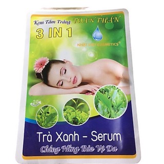 KEM VÀ BỘT TẨY TRẮNG TRÀ XANH - SERUM NHẬT VIỆT 120g