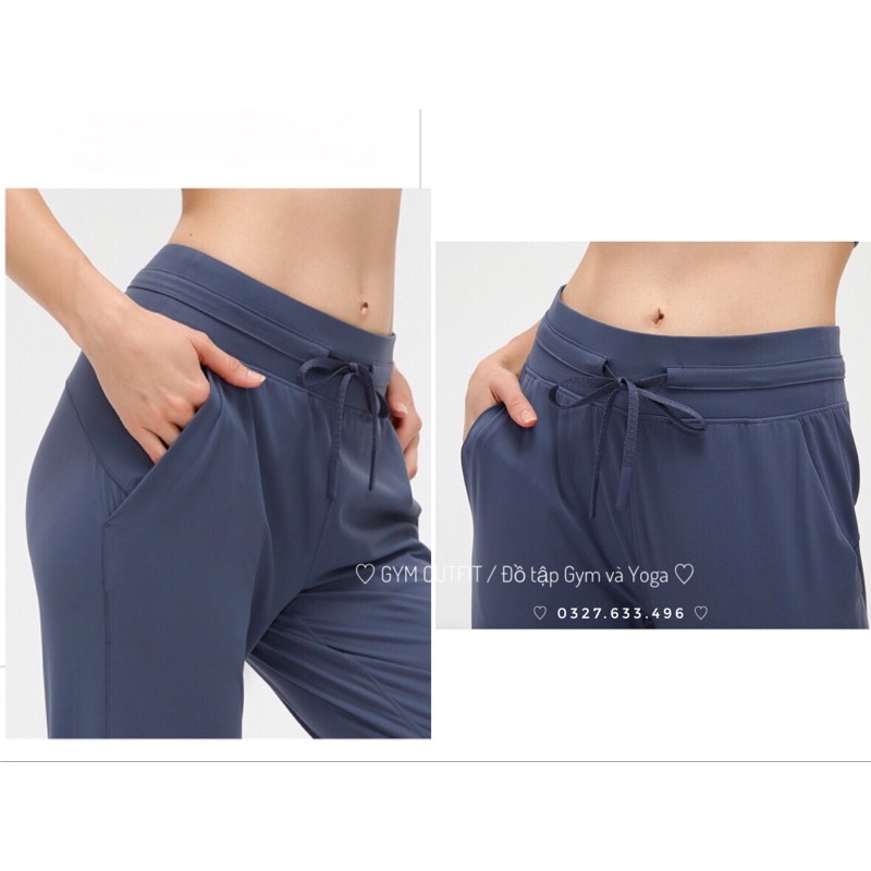 Quần Thể Thao Lululemon Ready To Rulu Jogger Crop - Quần tập Gym - Yoga Vải Lulu Cao Cấp Co Dãn Thoải Mái
