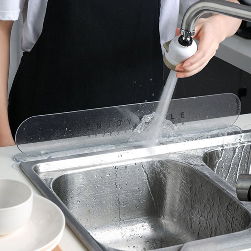 Tấm Chắn Trong Suốt Chống Thấm Nước Tiện Dụng Cho Bồn Rửa Nhà Bếp