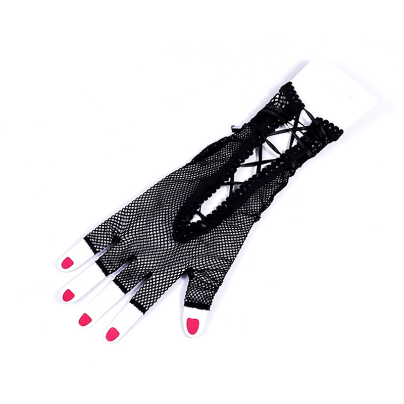 Găng Tay Lưới Hở Ngón Hóa Trang Tiệc Cưới Cho Nữ