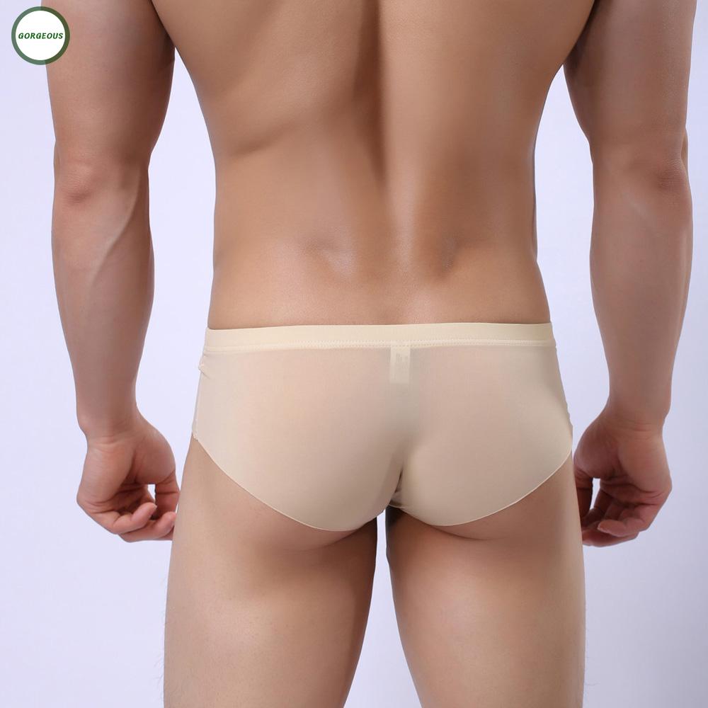 Mens Seamless Knickers Underpants Bikini Solid Bulge Pouch Lingerie Sissy Briefs