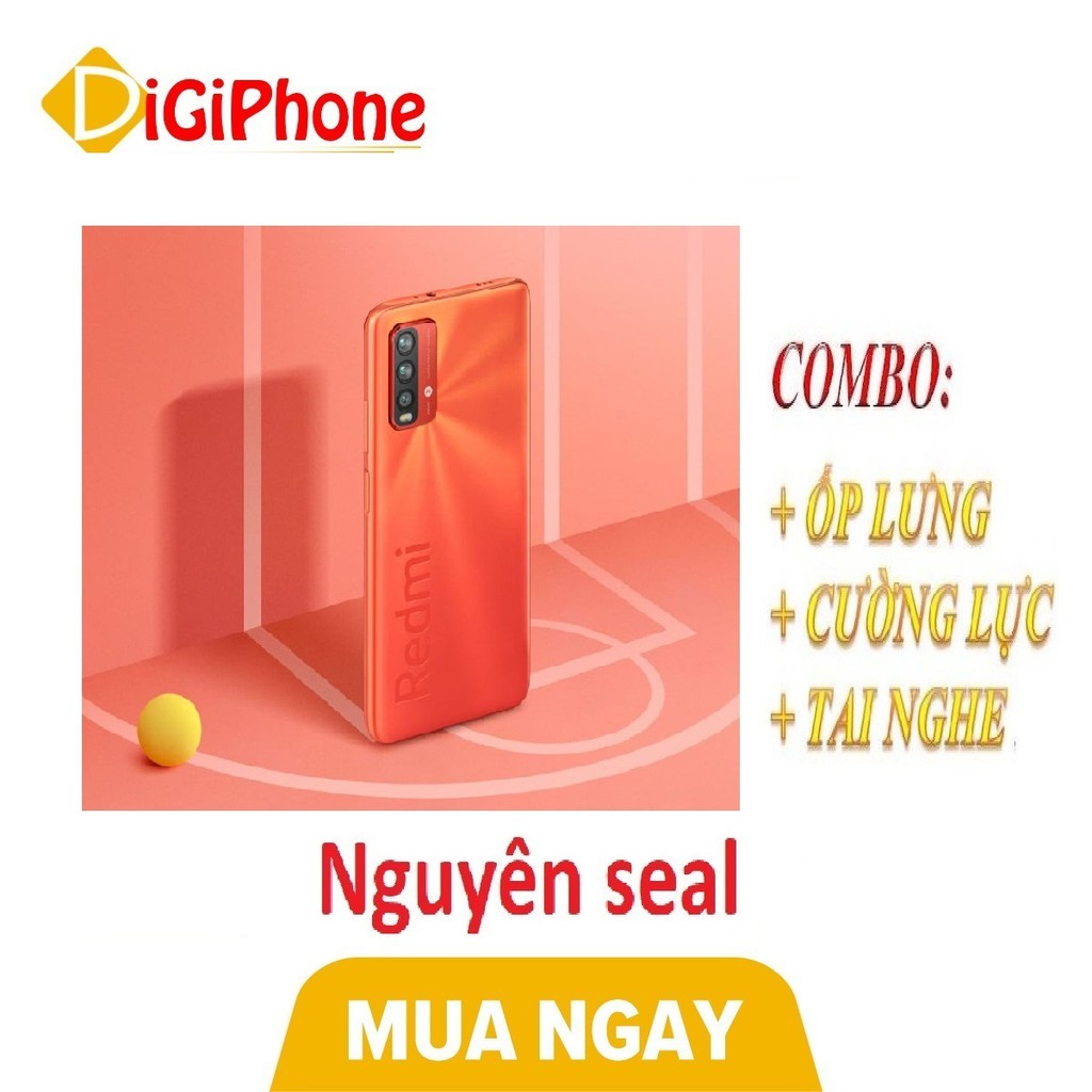 Combo Điện thoại Xiaomi Redmi Note 9 4/128 China Version Chip Snap Dragon 662 LTE + Ốp lưng + Tai nghe + Cường lực