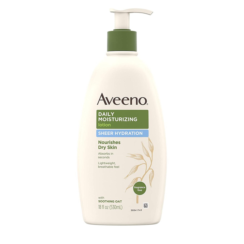 Kem dưỡng ẩm không gây nhờn Aveeno Sheer Hydration Daily Moisturizing Lotion for Dry Skin 350ml/530ml (Mỹ)